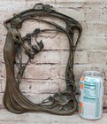 Handmade Bronze Metal Wall Art Frame Hanging Sculpture Of Woman W  Flowers