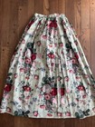 Vintage 1980s Ralph Lauren Country Linen Blend Rose Floral Maxi Skirt - Size 4