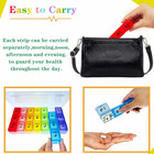 Weekly Pill Organizer 3 Times A Day  Large Pill Box 7 Day  Medicine