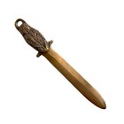 8  Owl Letter Opener  Antiqued Brass