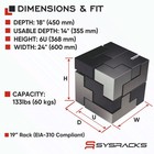 Sysracks 6u Wall Mount Server Rack Cabinet 18  Deep 19  Network Enclosure