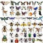 Insects Enamel Pins Cartoon Beetle Spider Brooch Lapel Pin Animal Jewelry Gift
