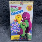 Barney - Barney s Fun And Games Vhs Tape 1996 Classic Collection Cartoon Show