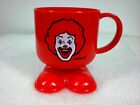 Vintage Ronald Mcdonald Red Shoe Plastic Mug Cup  New Out Of A Sealed Case Rare