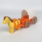 Vintage Busi West Ranch Playset Horse Buggy Covered Wagon Western Cowboy Toys