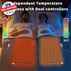 Heated Electric Blanket Dual Control Soft Flannel Timer  Twin Full Queen King 
