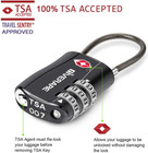 Giverare 2 Pcs Tsa Approved Luggage Locks  Combination Travel Cable Lock  Re-set