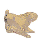 Baccarat France Crystal Pug Dog Figurine  Play Bow Pose  1990s  Signed