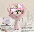 Hello Kitty Pink   White Plush Bouquet Stuffed Animal Cat Animation Theme
