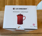 Le Creuset Stoneware 34 Oz 1 Liter French Press Shell Pink New