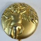 Estee Lauder January Angel Compact Pressed Powder Goldtone Cupid Empty No Box