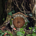 Fairy Garden Doors And Windows For Trees Miniature Fairy Gnome  Statues Wall And