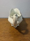 Antique Johnson Bros England White Ironstone Gravy Boat Scalloped Jb1251 C1913