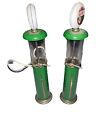 2 Vintage Green Texaco Sky Chief Mini Gas Pump Metal 8 