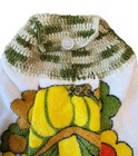 Vintage Retro Crocheted Merry Mushroom Kitchen Terrycloth Hand Towel