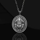 American Chief Oxidized 925 Sterling Silver Pendant Necklace Duty Free