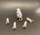Mouse Family      Vintage Bone China Figurines - Japan Rare Complete Set Mint    
