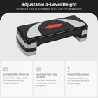 Balancefrom Fitness Adjustable Workout Aerobic Step Platform Trainer  Gray black