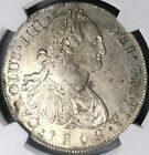 1802 Ngc Au Guatemala 8 Reales Spain Colonial Charles Iv Silver Coin  23091101c 