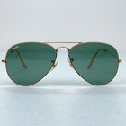 Vintage B l Ray Ban Bausch   Lomb Gold Aviator Sunglasses Frame Only 58-14