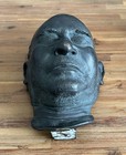 Rare Antique 19th 20th Century Unknown Bronze Life Size Death Mask Sculpture