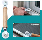 3 Pcs Window Door Screen Repair Kit Screen Spline Roller Tool With Wooden Handl