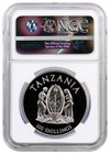 Silver Plated 2016 Tanzania 100 Shillings Wwf Emperor Penguin Ngc Pl69 Er Color
