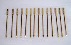 Lot Of Vintage Mid-century Miniature Golden Arrow Metal Cocktail Picks England