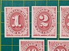 Us Stamps  Scott  j22p4-j28p4  Official Trial Color Proof On Card  Xf