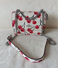 Nwt Coach Cy717 Mini Klare Leather Crossbody Bag With Cherry Print Chalk Multi