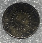 Us Colonial Copper 1783 Libertas Justitia Constellatio Nova Worn Pointed Points