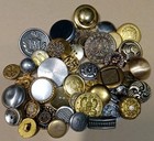 Mixed Lot Of Vintage Metal Buttons