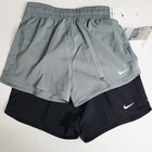Nike Kids Training Shorts Dx4967010 Gray Black Dri Fit Size Medium Nwt Set Of 2