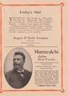 1910 Print Ad - W k  Cowan   Co Tailored Belts Marescalchi Italian Vocal Teacher
