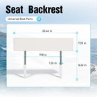 For Universal Leaning Post Backrest With Folding Arms Removable White silvery