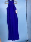 Nwt Julia Jordan Jumpsuit Halter Wide Leg Cobalt Blue Size  16p