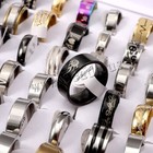100pcs Bulk Lot Mixed Stainless Steel Rings Boy s Girl s Fashion Ring Wholesale
