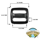 3 4 Inch High Impact Plastic Triglide Slides  10 Pack