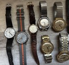Mixed Lot Of 10 Vintage Timex Style Watches For Repair   Need New Batteries 