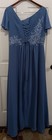 Formal Chiffon Long Evening Gown Mother Of The Bride  Size 18 - Flutter Sleeves