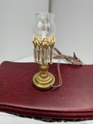 Vtg Nos Dollhouse Furniture Decor victorian Style corded Brass Crystal Lamp 1 12