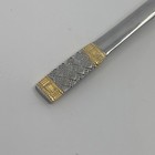 Wallace Golden Aegean Weave Slotted Straining Serving Spoon 8 1 2    18 10