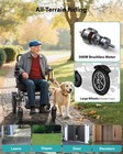 30 Miles Lightweight Foldable Electric Wheelchair For Adults  All-terrain  Black