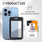 1 Pack Sliding Vertical Id Badge Holder Hard Black Plastic Card Case Protector P