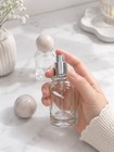 3pcs 30ml Clear Glass Perfume Spray Bottles With Wooden Cap Refillable Atomizer