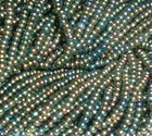 Vintage Green Iris Ab Metallic Glass Seed Beads Czech Glass 11 0  53 Grams Bb2