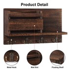 Key And Mail Holder For Wall Decorative Rustic Mail Organizer Wall Mount Wooden 