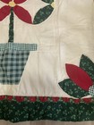 Vintage Quilt Wall Hanging Christmas Poinsettia Patchwork 60    X 50    Cotton