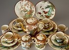 Antique Japanese Meiji Satsuma Koshida Of Kyoto Demitasse Tea Coffe Set