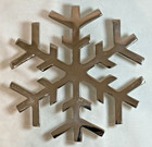 Crate   Barrel Silver-tone 7  Snowflake Trivet Winter Kitchen Home Decor